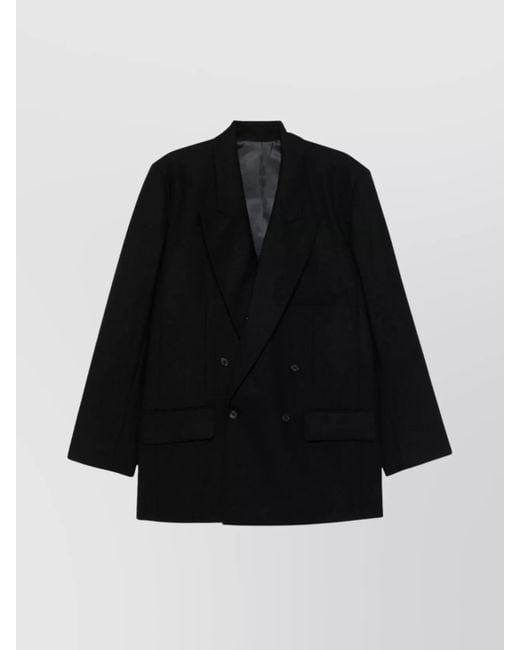 Michael Kors Black Oversized Double Breasted Jacket for men