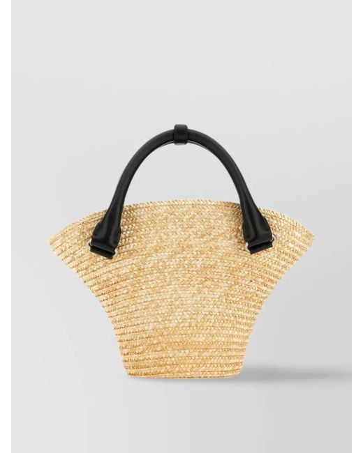 Balenciaga Metallic Mini Straw Beach Bag