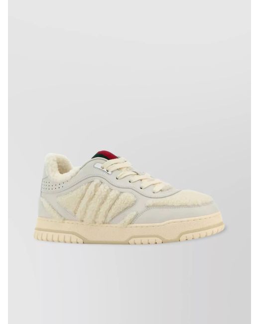 Gucci Natural Leather Low-Top Sneakers for men