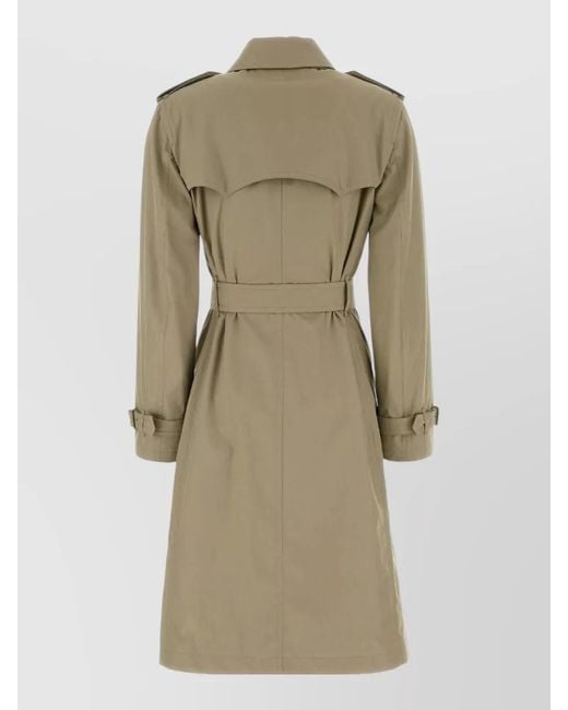 Burberry Natural Trench Coat Belted Waist Double Breasted
