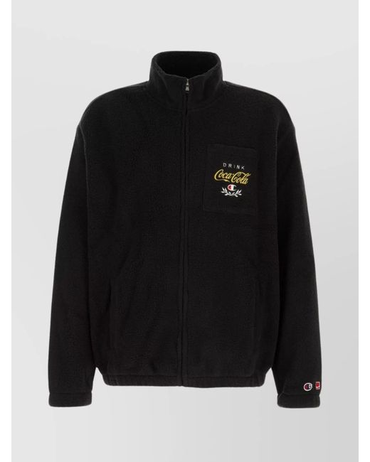Champion Black Coca Cola Jacket Elastic Cuffs for men