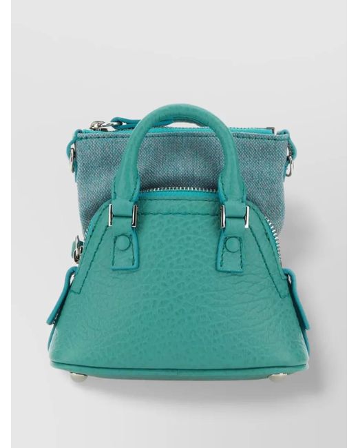 Maison Margiela Green 5Ac Classique Baby Leather Crossbody Bag
