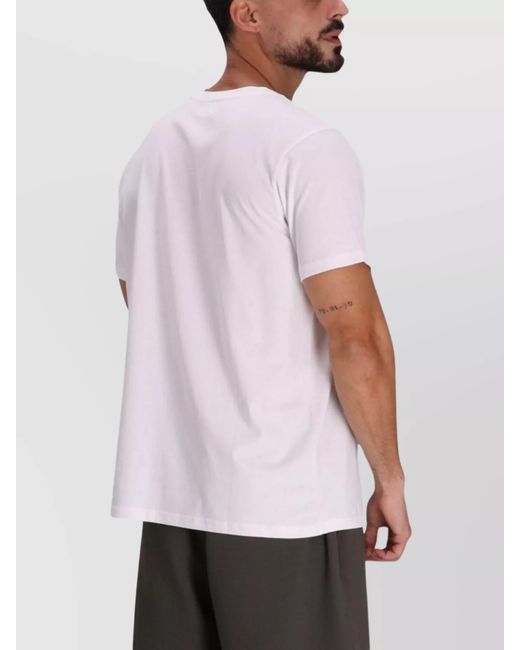 Isabel Marant White Cotton Logo Embroidered Short Sleeve T Shirt for men