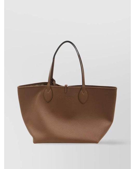 Gucci Brown Large Totissima Reversible Bag