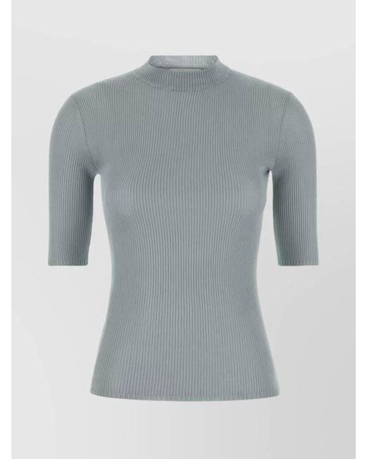 Miu Miu Gray Silk Top