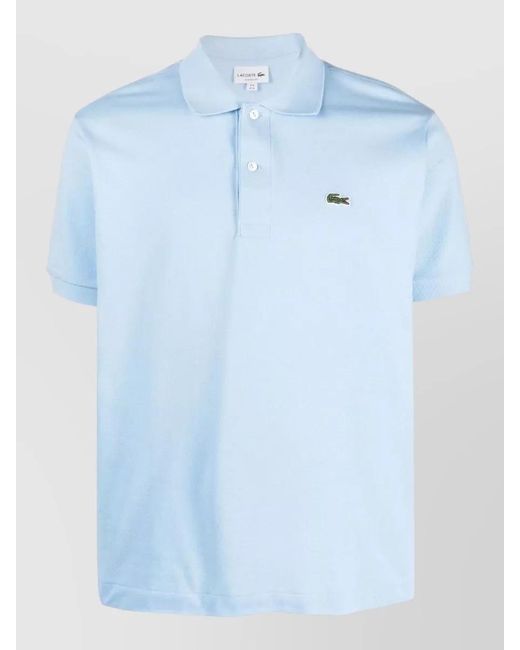 Lacoste Blue Cotton Polo Shirt for men