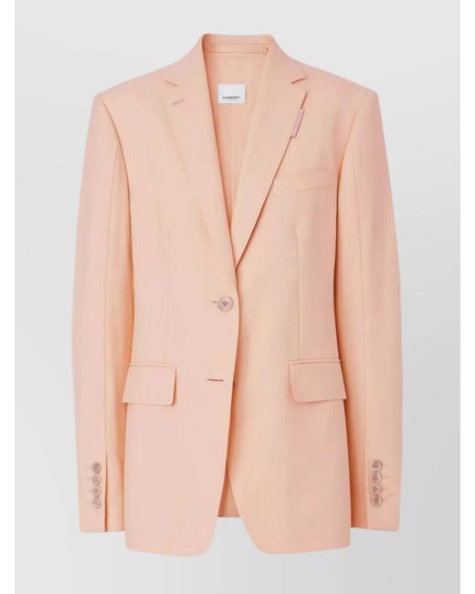 Burberry Pink "Loulou" Jacket Chest Pocket