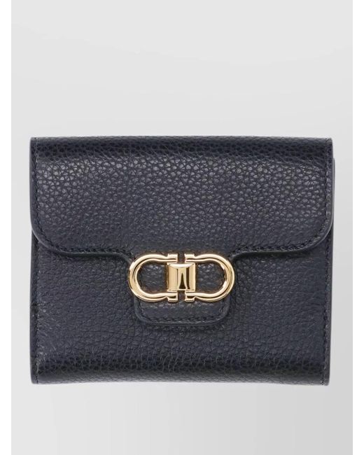 Ferragamo Blue Leather Purse