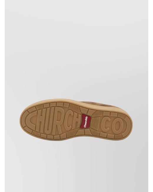 Church's Brown Suede Leather Lace-Up Shoes for men