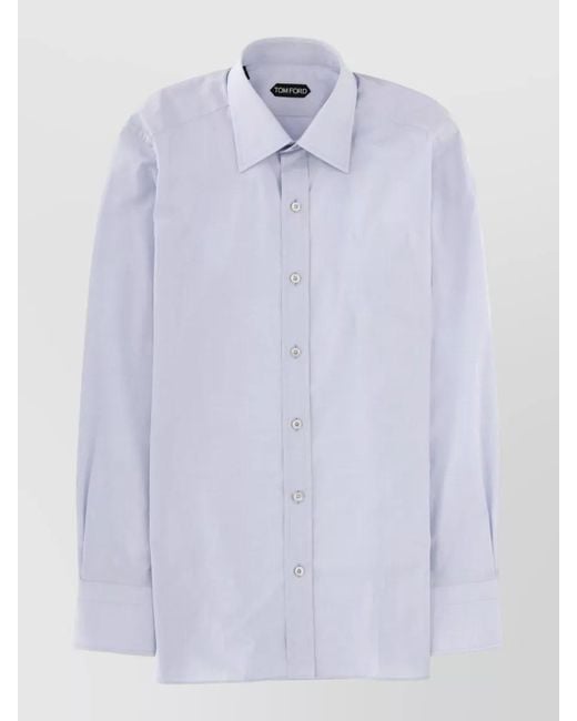 Tom Ford White Slim-Fit Cotton Shirt for men