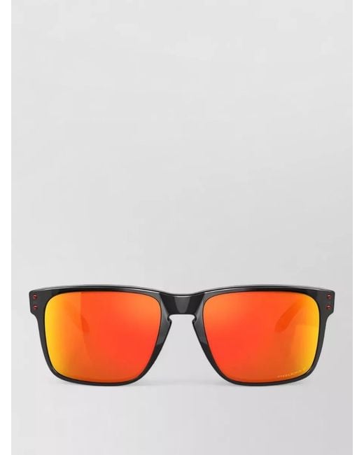 Oakley Orange Rectangular Frame Sunglasses Silk Nylon Blend
