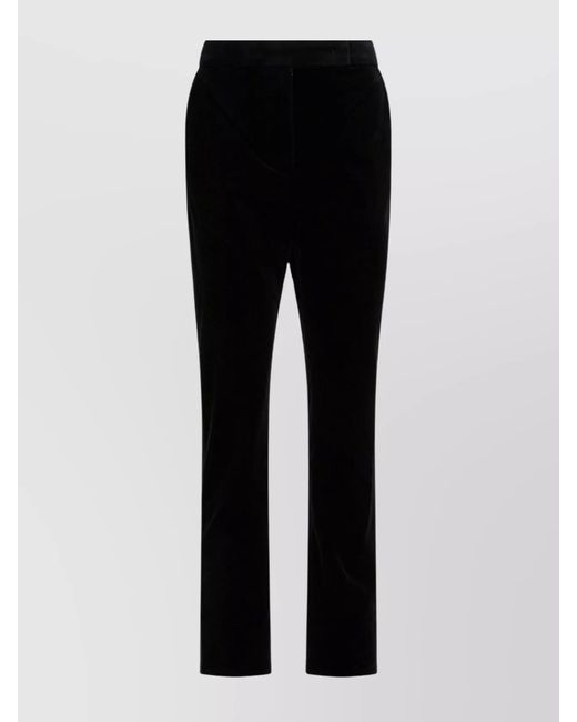 Max Mara Black Velvet Tailored Trousers