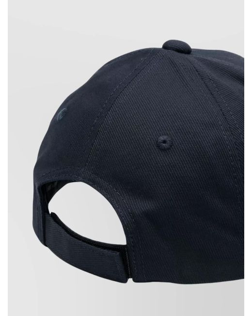 Emporio Armani Blue Logo Cotton Cap Curved Peak for men