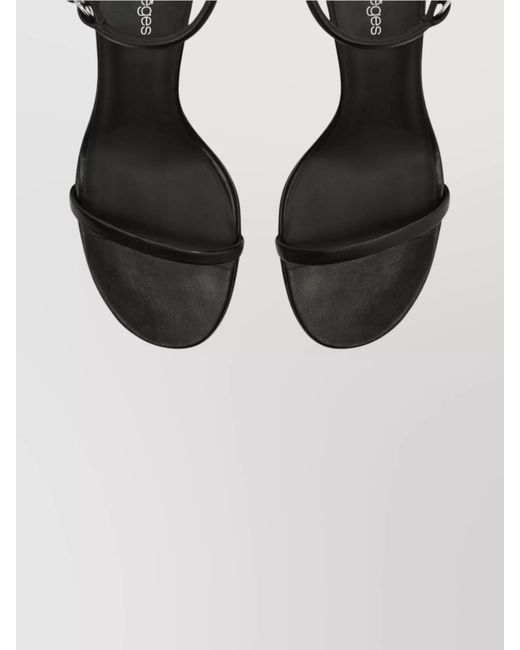 Courreges White Leather Wedge Sandals