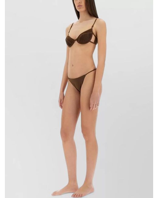 Selia Richwood Brown Amy Bikini Set Underwire Top Triangle Bottom