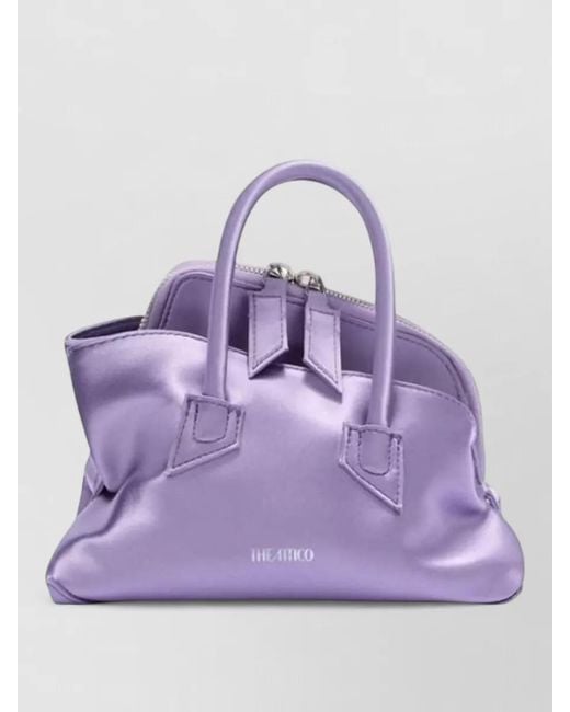 The Attico Purple La Passeggiata Mini Top Handle Bag
