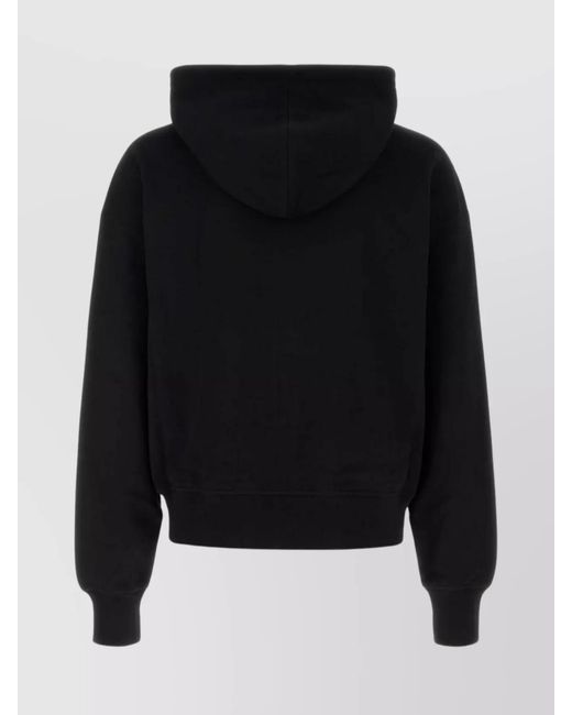 McQueen Black Cotton Hoodie for men