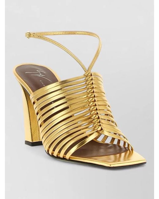 Giuseppe Zanotti Metallic Leather Savoia Sandals