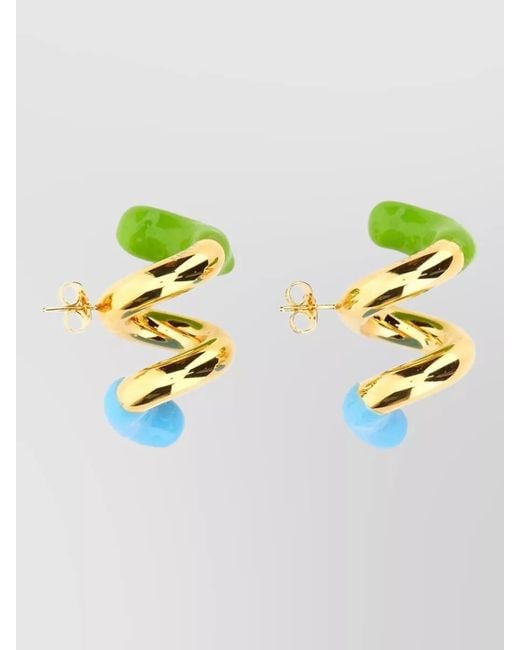 Sunnei Metallic Double Twist Hoop Earrings Design