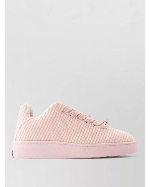 Burberry Pink Lf Box Knit Sneakers Synthetic Cameo
