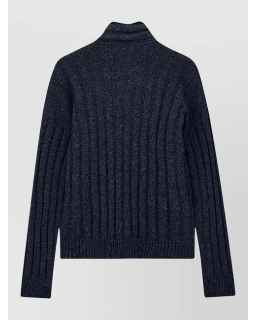 Giorgio Armani Blue V Neck Sweater Long Sleeves Regular Fit for men