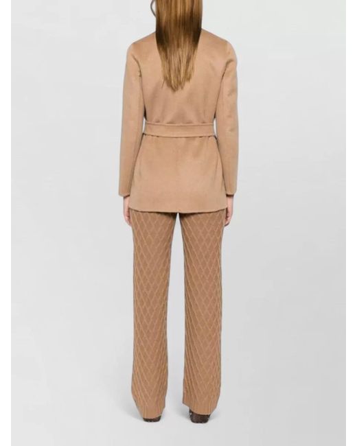 Max Mara Natural Wool Belted Jacket