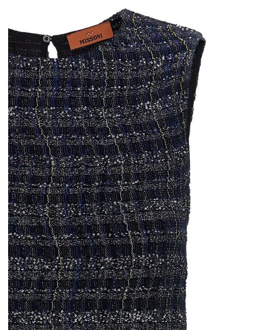 Missoni Black Check Pattern Dress