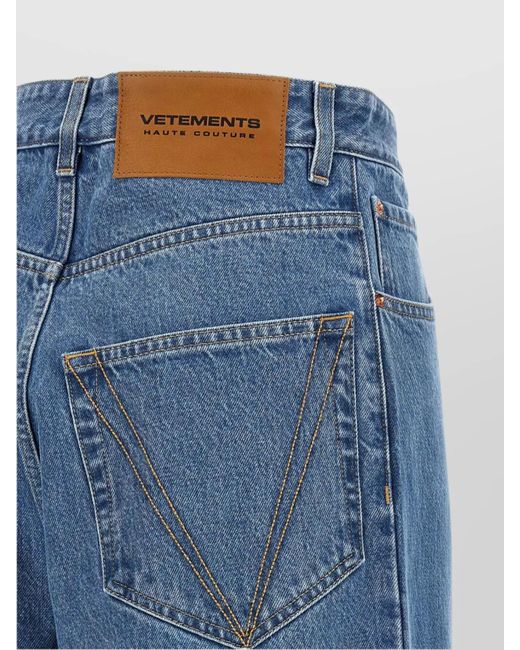 Vetements Blue Denim Baggy Wide-Leg Trousers