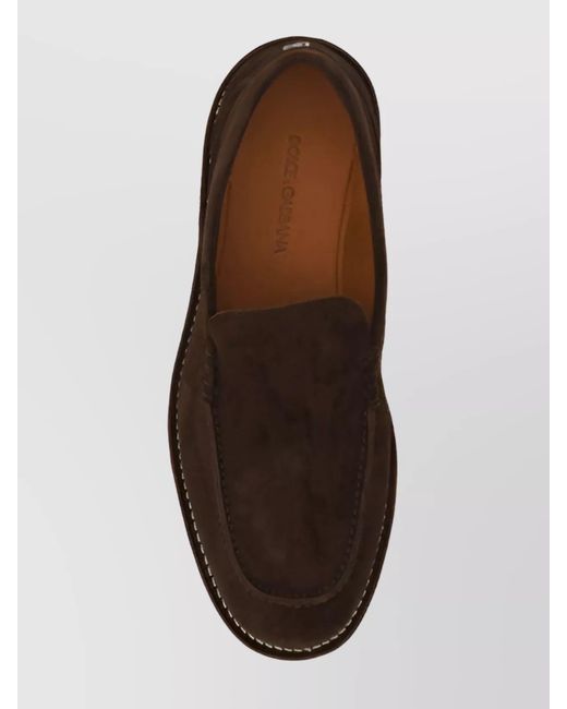 Dolce & Gabbana White Suede Loafers for men