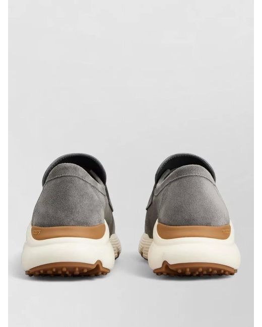 Tod's Gray Suede Loafers