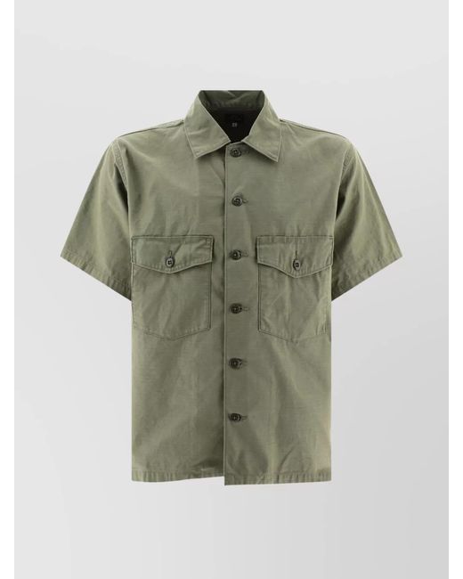 Needles Green Cotton Shirt for men