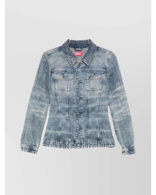 DIESEL Blue Fitted Jacket