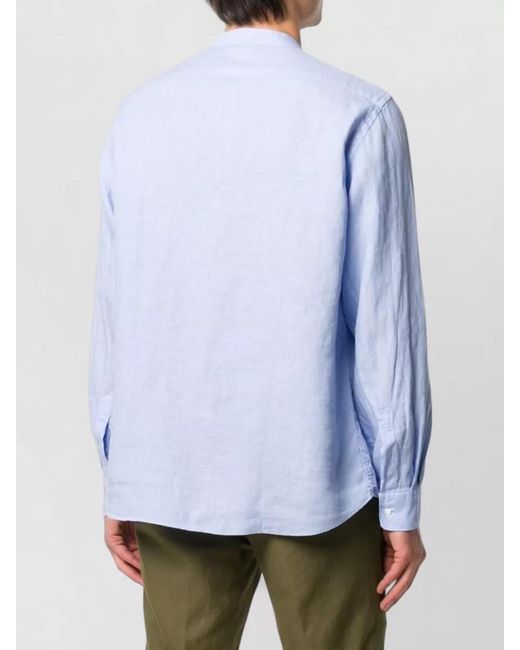 Aspesi Blue Silk Shirt for men