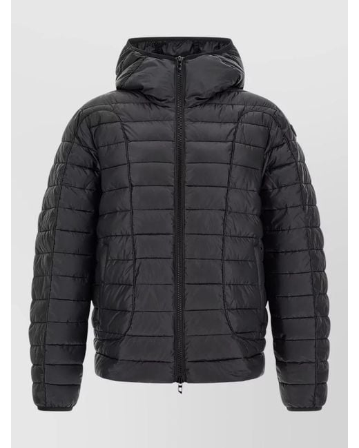 DIESEL Gray W Stone Wrd Hooded Padded Jacket for men