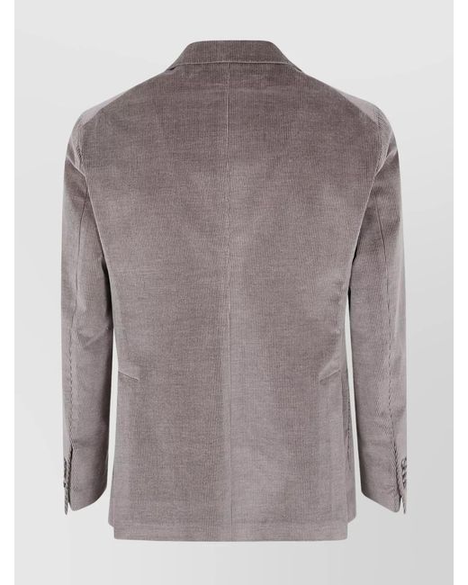 Tagliatore Gray Cotton Cashmere Jacket for men