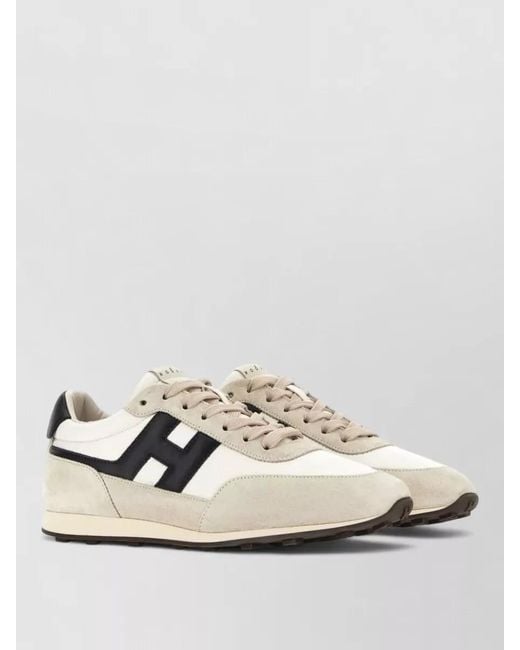 Hogan White Leather Low-Top Sneakers for men