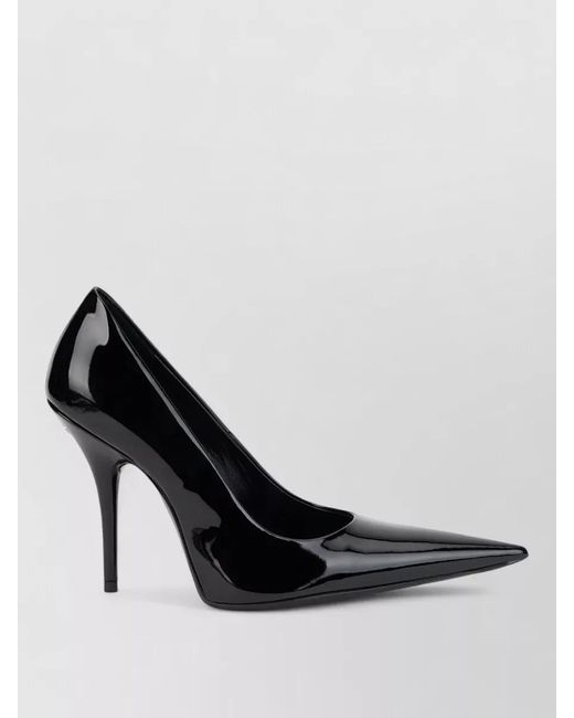 Balenciaga Black Patent Pointed Toe Pumps Stiletto Silhouette
