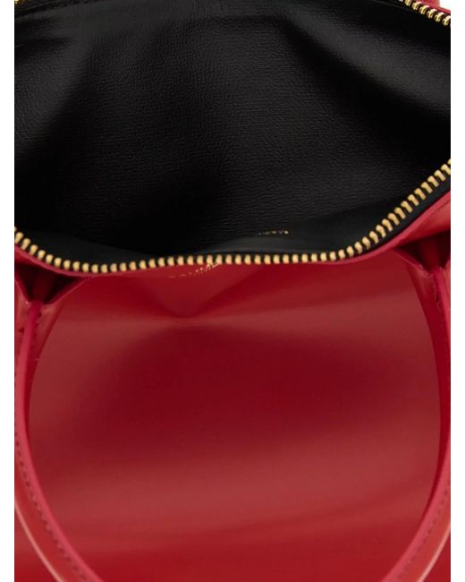 Comme des Garçons Red Leather Zip Clutch Bag