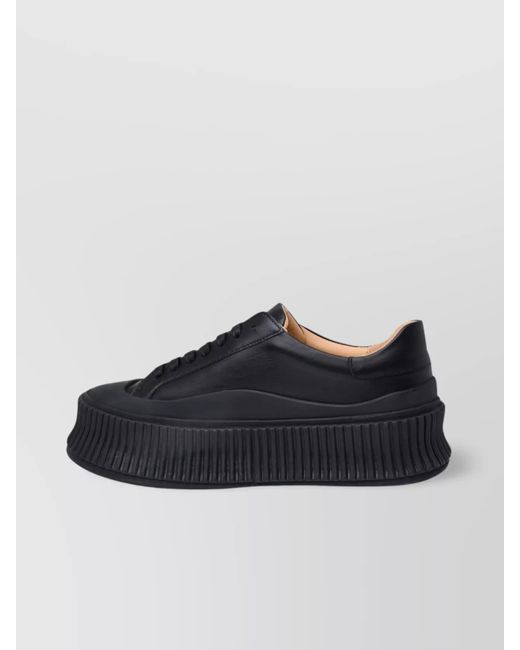 Jil Sander Blue Leather Sneakers