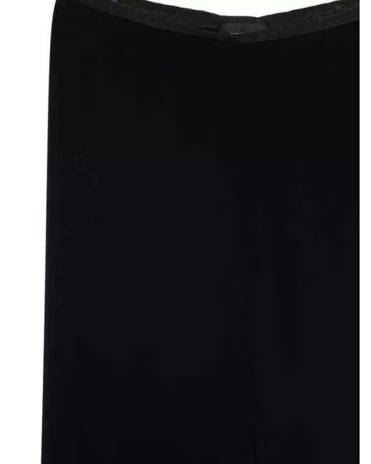 Emporio Armani Black Wide-Leg Trousers