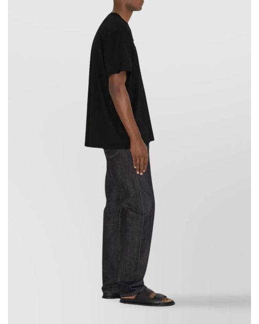 Burberry Black Signature Crew Neck Logo T-Shirt for men