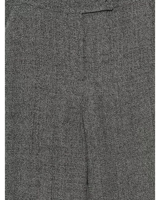 Emporio Armani Gray Straight Leg Tailored High Waist Trousers