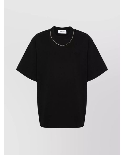 Ambush Black Organic Cotton Ballchain T-Shirt for men