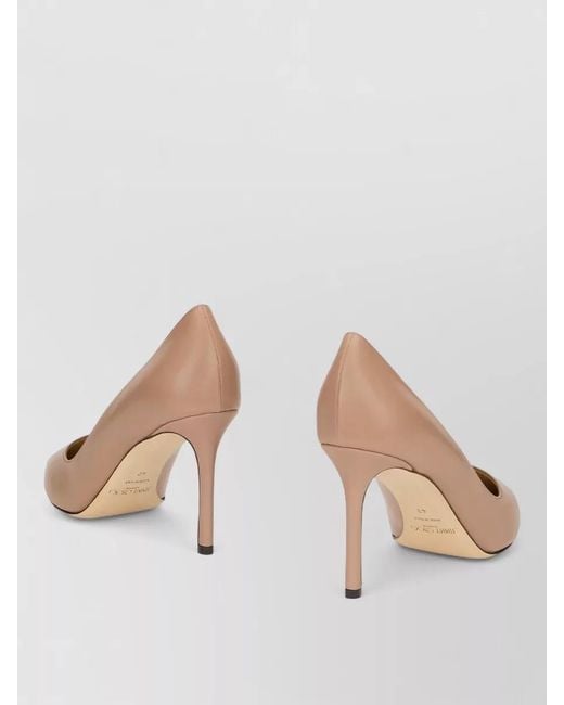 Jimmy Choo Natural Romy 85 Leather High Heel Pumps