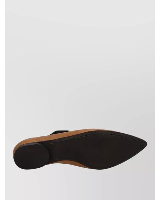 Uma Wang Multicolor Pointed Toe Flat Ballerina Shoes Pull Tab