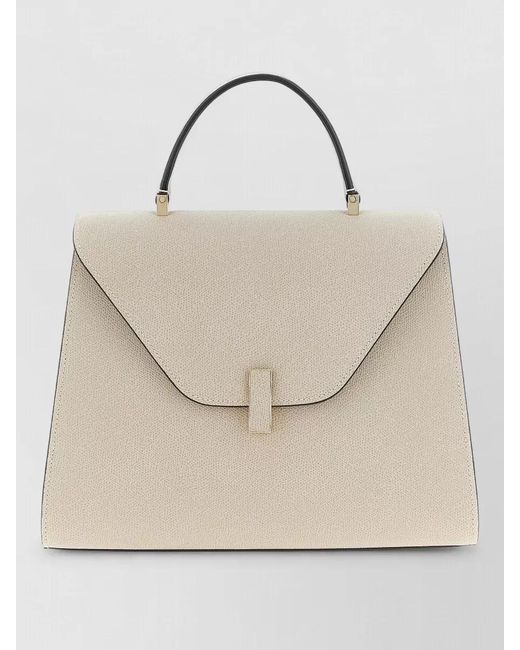 Valextra Natural Iside Large Shoulder Bag Top Handle Strap