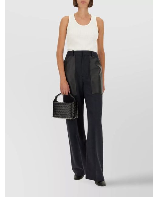 Bottega Veneta Black Wide-Leg Trousers