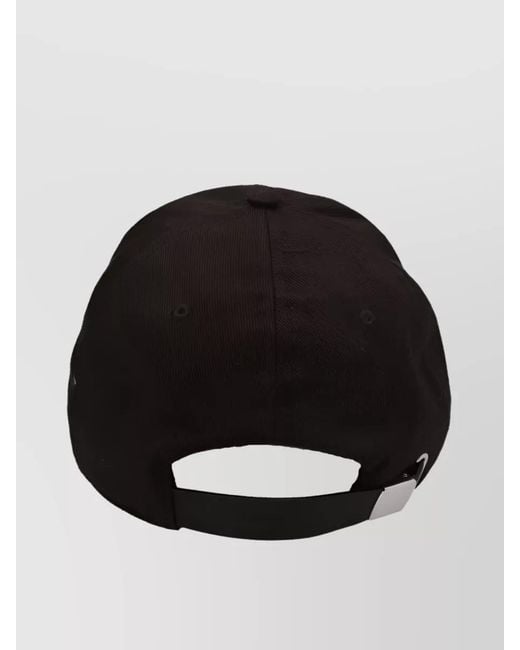 McQueen Black Cotton Logo Baseball Cap for men