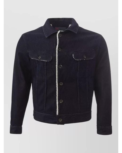 Lardini Blue Corduroy Single-Breasted Coat for men