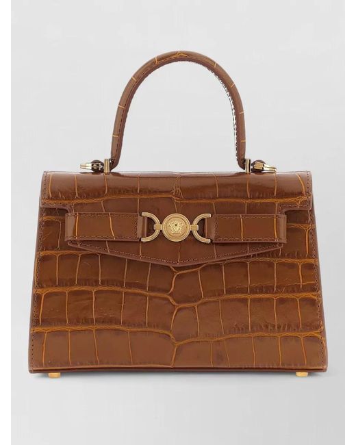 Versace Brown Medusa 95 Shoulder Bag Detachable Strap